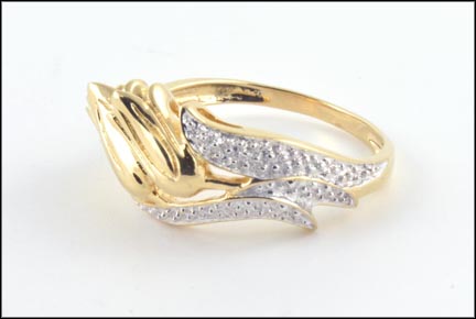 Fashion Ring in 14K Two-Tone Gold LARGE