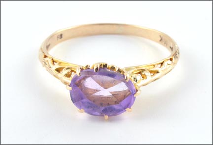 Amethyst Ring in 10K Yellow Gold MAIN