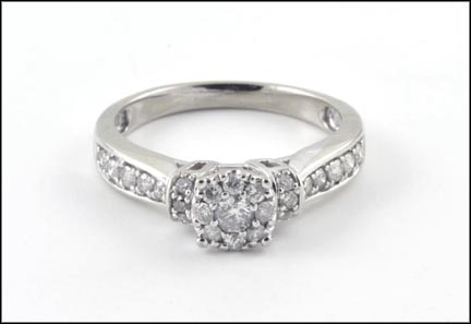 Diamond Engagement Ring in 10K White Gold MAIN