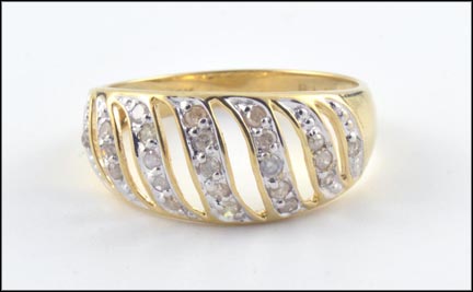 Diamond Dome Ring in 10K Yellow Gold MAIN