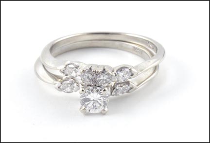 Diamond Wedding Set in 14K White Gold MAIN