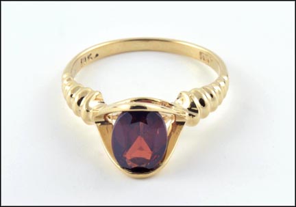 Garnet Ring in 10K Yellow Gold MAIN