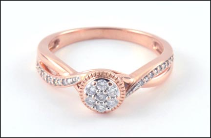 Diamond Cluster Ring in Rose Gold MAIN