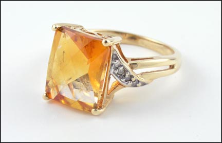 Citrine Ring  in 10K Yellow Gold MAIN