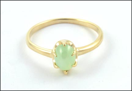 Green Linde' Star Ring in 14K Yellow Gold LARGE