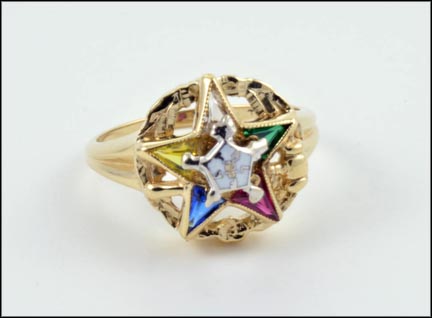 Eastern Star Ring in 10K Yellow Gold MAIN