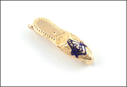 Masonic Shoe Pin in 14K Yellow Gold MAIN