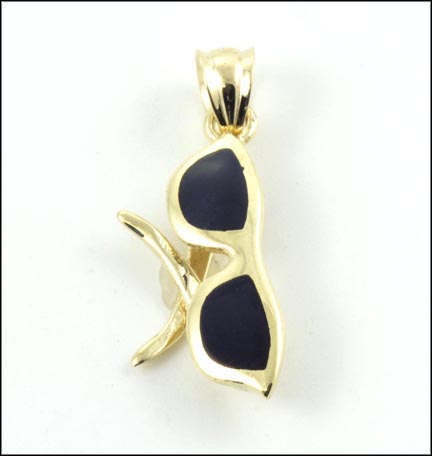 Sunglasses Pendant in 10K Yellow Gold LARGE