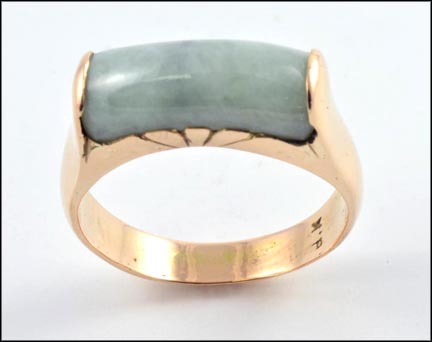 Jadeite Ring in Rose Gold LARGE