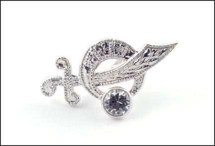 Shriner's Tie Pin in 10K White Gold MAIN
