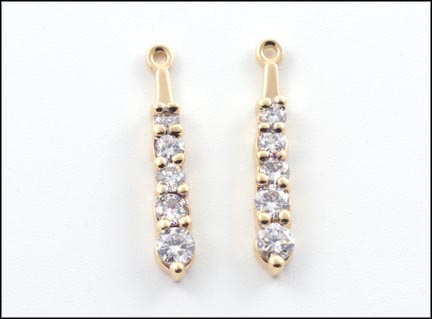 Diamond Stud Earring Enhancers in Yellow Gold MAIN