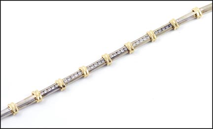 Diamond Bracelet in 14K Two-Tone Gold LARGE