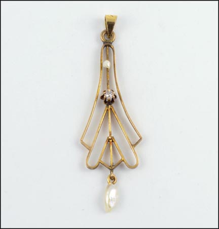 Vintage 1905 Lavaliere Pendant in 10K Yellow Gold MAIN