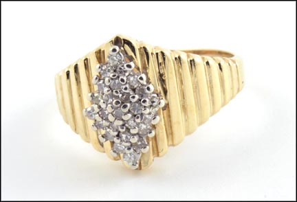 Diamond Cluster Ring in 14K Yellow Gold MAIN