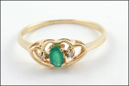 Emerald Ring in 10K Yellow Gold MAIN