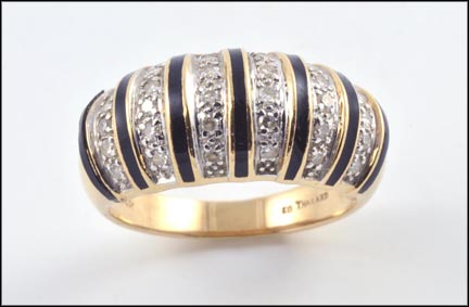 Enameled Dome Band in 14K Yellow Gold MAIN