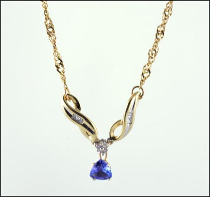 Iolite Necklace in 10K Yellow Gold MAIN