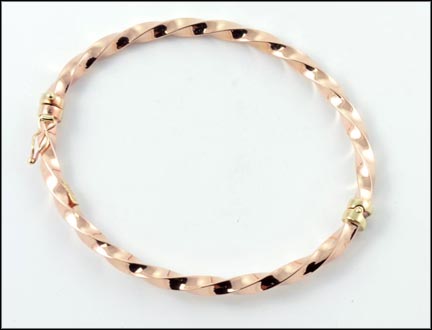 Twisted Bangle Bracelet in 14K Rose Gold MAIN