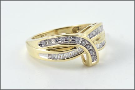 Channel Set Diamond Ring in 10K Yellow Gold MAIN