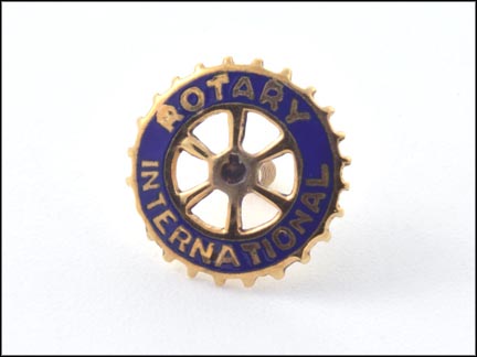 Rotary International Tie or Lapel Pin in 10K Yellow Gold MAIN