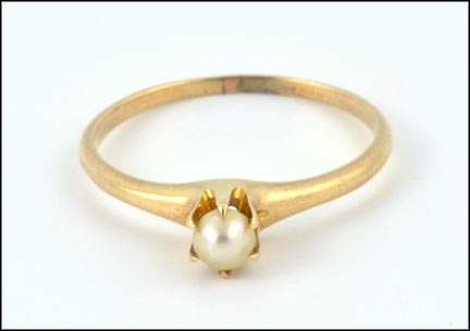 Pearl Ring in 14K Yellow Gold LARGE