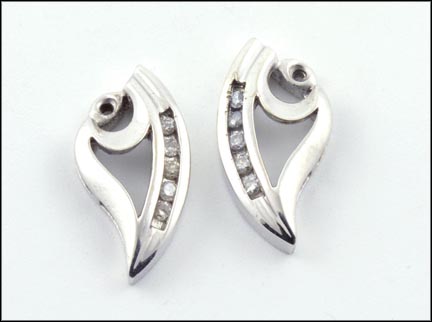 Diamond Earring Enhancers in White Gold LARGE