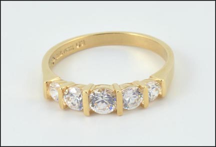 Cubic Zirconia Ring in 14K Yellow Gold MAIN