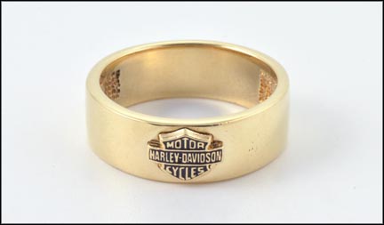Harley Davidson Band in 10K Yellow Gold MAIN
