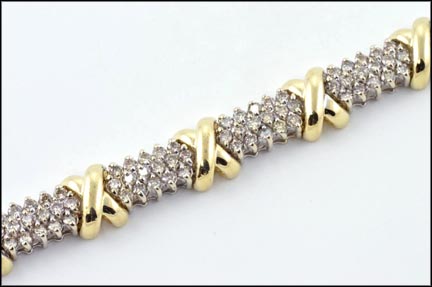 Diamond Bracelet in 14K Two-Tone Gold MAIN