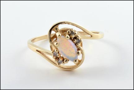 Opal Ring in 14K Yellow Gold LARGE