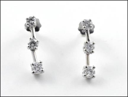 Diamond Earrings in White Gold LARGE