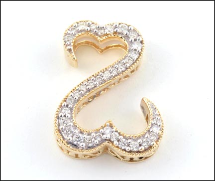 Diamond Open Heart Pendant, Jane Seymour in 14K Yellow Gold MAIN