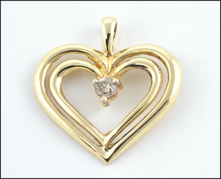 Heart Pendant in 10K Yellow Gold MAIN