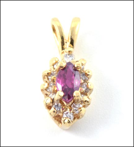 Ruby Pendant in 14K Yellow Gold MAIN