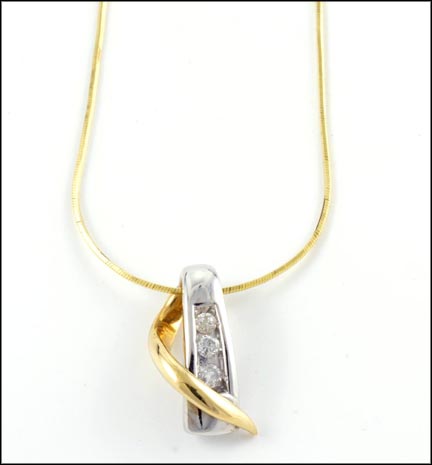 Diamond Necklace in 14K Two-Tone Gold MAIN