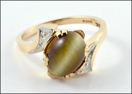 Tiger Eye Ring in 10K Yellow Gold MAIN