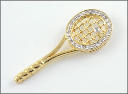 Diamond Tennis Pendant in 18K Yellow Gold MAIN
