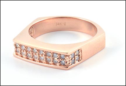 Diamond Band in 14K Rose Gold MAIN
