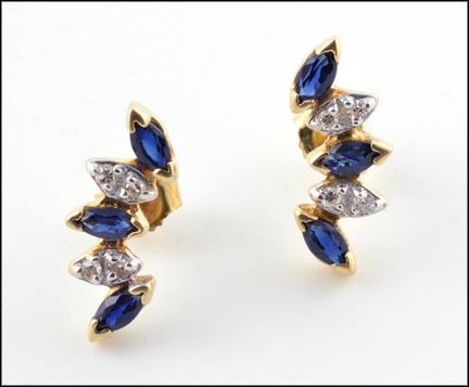 Iolite Earrings in 14K Yellow Gold MAIN
