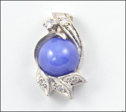 Blue Linde' Star Pendant in White Gold LARGE