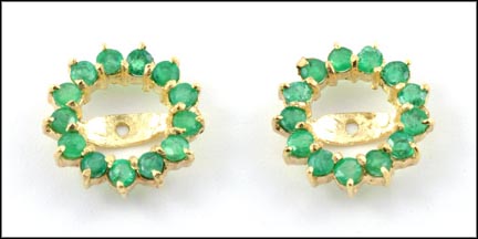Emerald Earring Jackets in 14K Yellow Gold MAIN