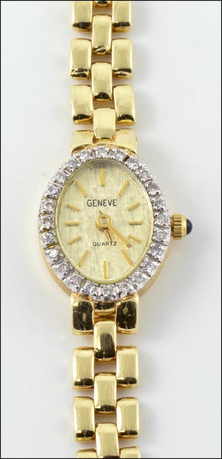 Geneve Ladies Watch in 14K Yellow Gold LARGE