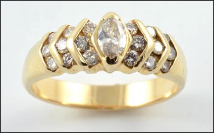 Diamond Ring, .25 ct. Center Stone in Yellow Gold MAIN