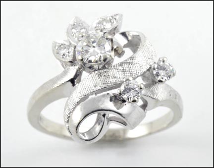 Diamond Cocktail Ring in 14K White Gold MAIN