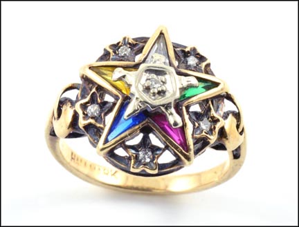 Eastern Star Ring in 10k Yellow Gold MAIN