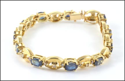 Sapphire Bracelet in Yellow Gold LARGE