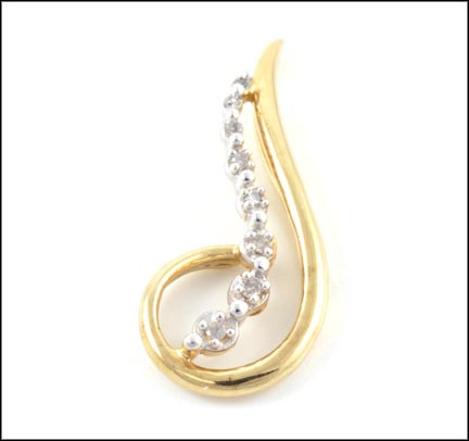 Freeform Pendant  in 10k Two-Tone Gold MAIN