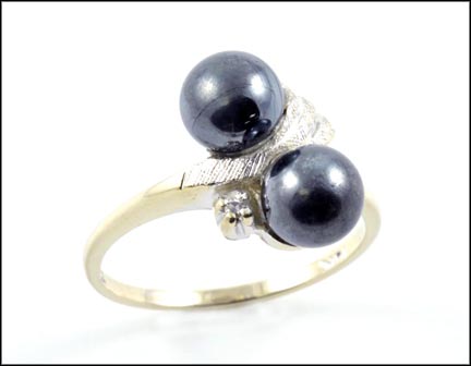 Hematite Ring in 14k White Gold MAIN