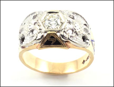 Masonic 32nd Degree Ring in 10k Yellow Gold MAIN
