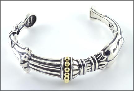 Lagos Cuff Bracelet in Sterling Silver and 18K Yellow Gold MAIN